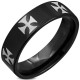 Bague noire en acier ZR0118