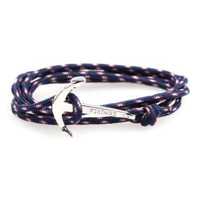 Bracelet bleu ancre marine ZB0315