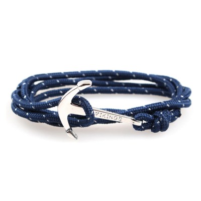 Bracelet bleu ancre marine ZB0316