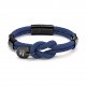 Bracelet noeud marin bleu ZB0319