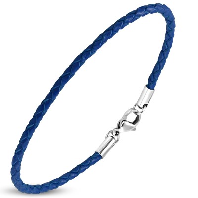 Bracelet homme cuir bleu ZB0243
