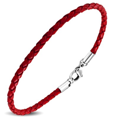Bracelet Moonraker Argent Et Cuir Rond De Mast Bracelets Anchor and Crew pour homme en coloris Rouge Homme Bijoux Bracelets 