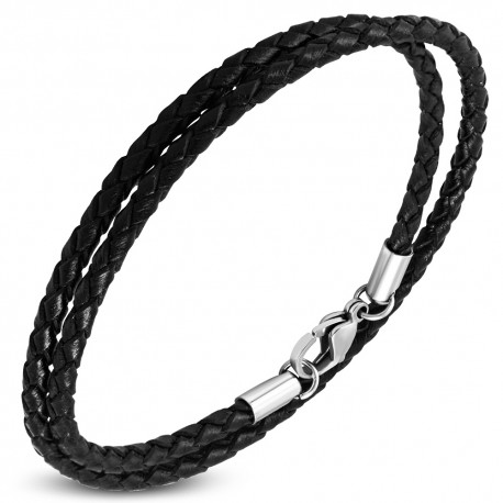 Bracelet homme cuir noir ZB0239