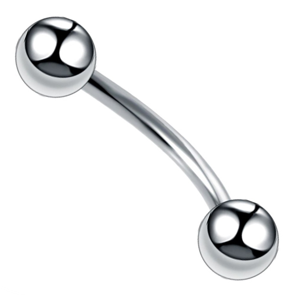 Piercing Barbell Homme Acier Anodise Argente Arcade Sourciliere Za0005