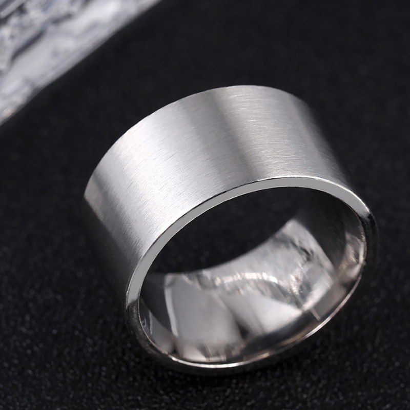 Bague Fine Homme Argent ZENSE ZR0159 - Acier Inoxydable, Largeur 0.5cm, Cadeau Alliance Ou Anniversaire