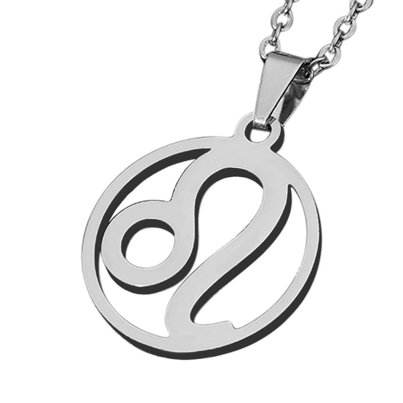 Collier pendentif Signe du Zodiaque Lion en argent