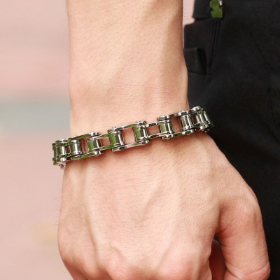 bracelet homme chaîne acier au poignet - Zense ZB0344