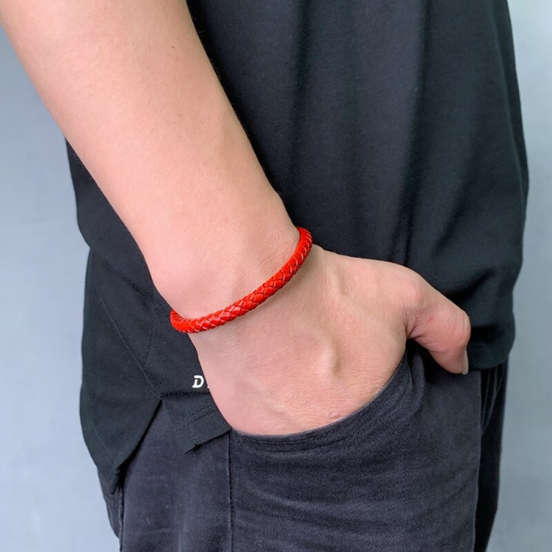 Bracelet Homme ZENSE En Cuir Tressé Bleu - Modèle ZB0257 - Neuf Avec étiquettes