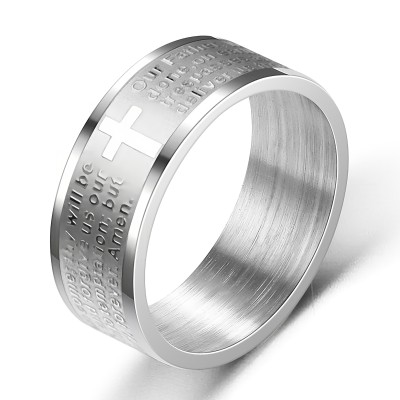 Bague Tournante Anti Stress Argenté Pur Acier Inoxydable Large 10 mm A  Graver Personalisable