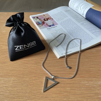 Pendentif Triangle Argenté ZP0260