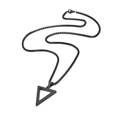 Pendentif Triangle Noir ZP0261