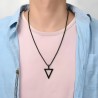 Pendentif Triangle Noir ZP0261