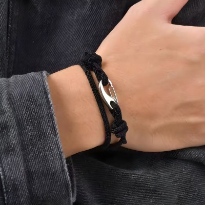 Cordon marin noir avec crochet ZB0400