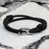 Bracelet nautique noir crochet ZB0400