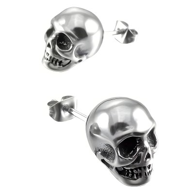Paire de boucles tête de mort ZE0076