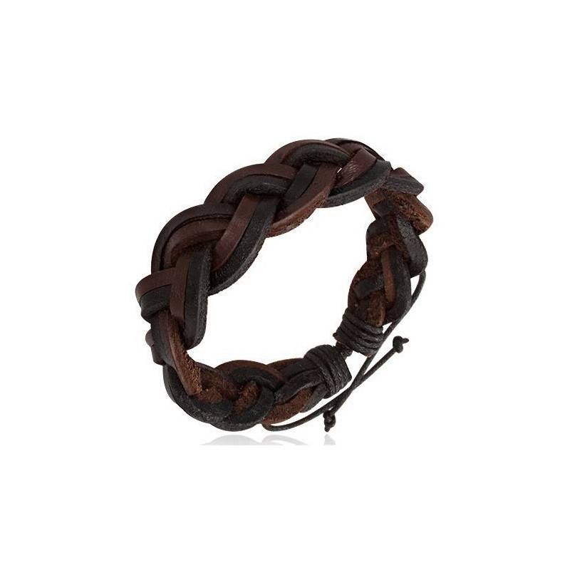 Zense - Bracelet homme Zense ZB0074 mode en cuir et avec cordes noires