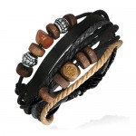 Bracelet homme en cuir Karma